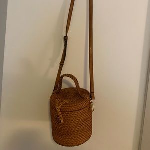 Zara Small bamboo purse with brown strap